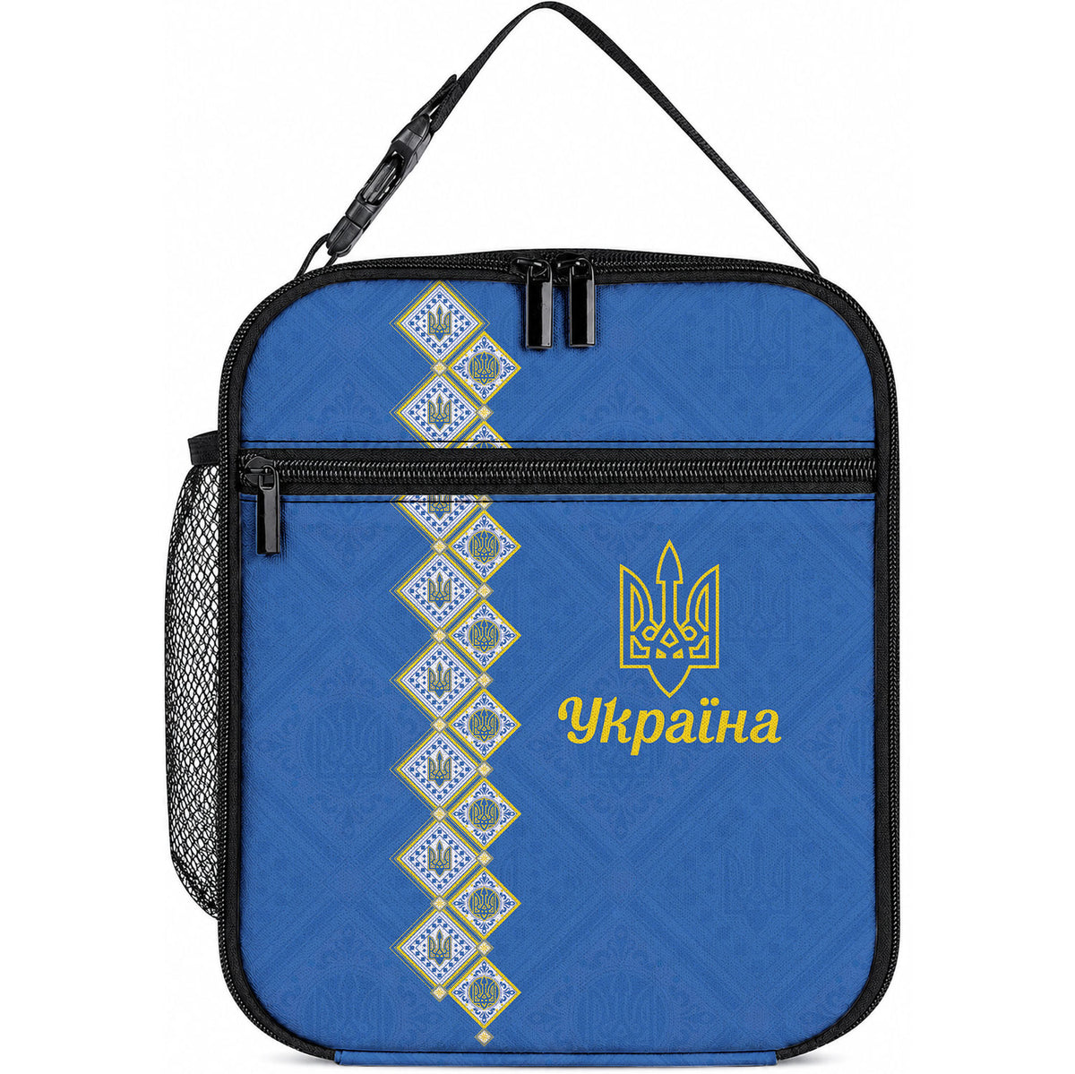 Ukrainian Tryzub Pattern Lunch Bag