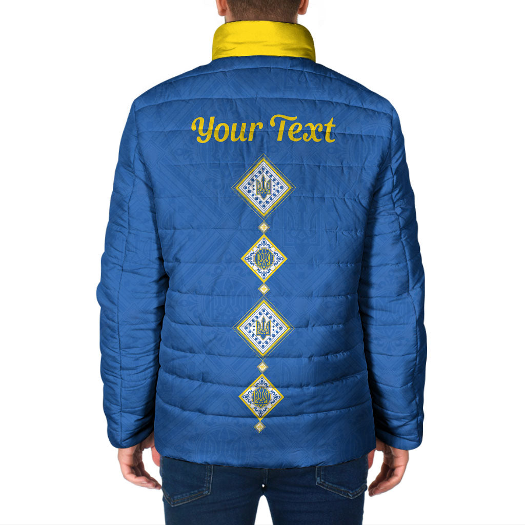 Personalised Ukrainian Tryzub Pattern Padded Jacket