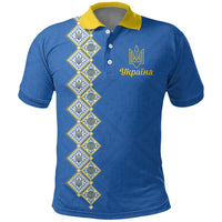 Personalised Ukrainian Tryzub Pattern Polo Shirt