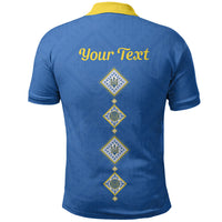 Personalised Ukrainian Tryzub Pattern Polo Shirt