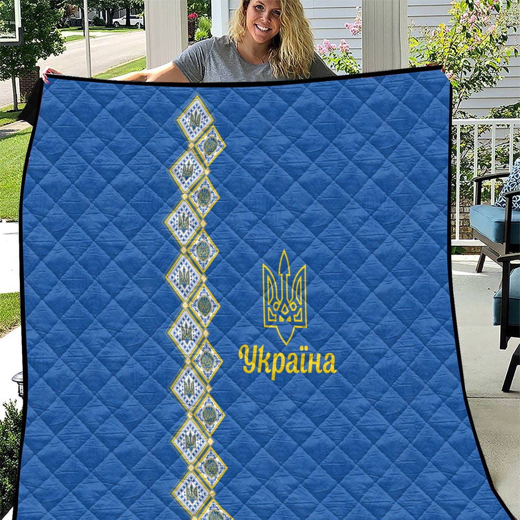 Ukrainian Tryzub Pattern Quilt