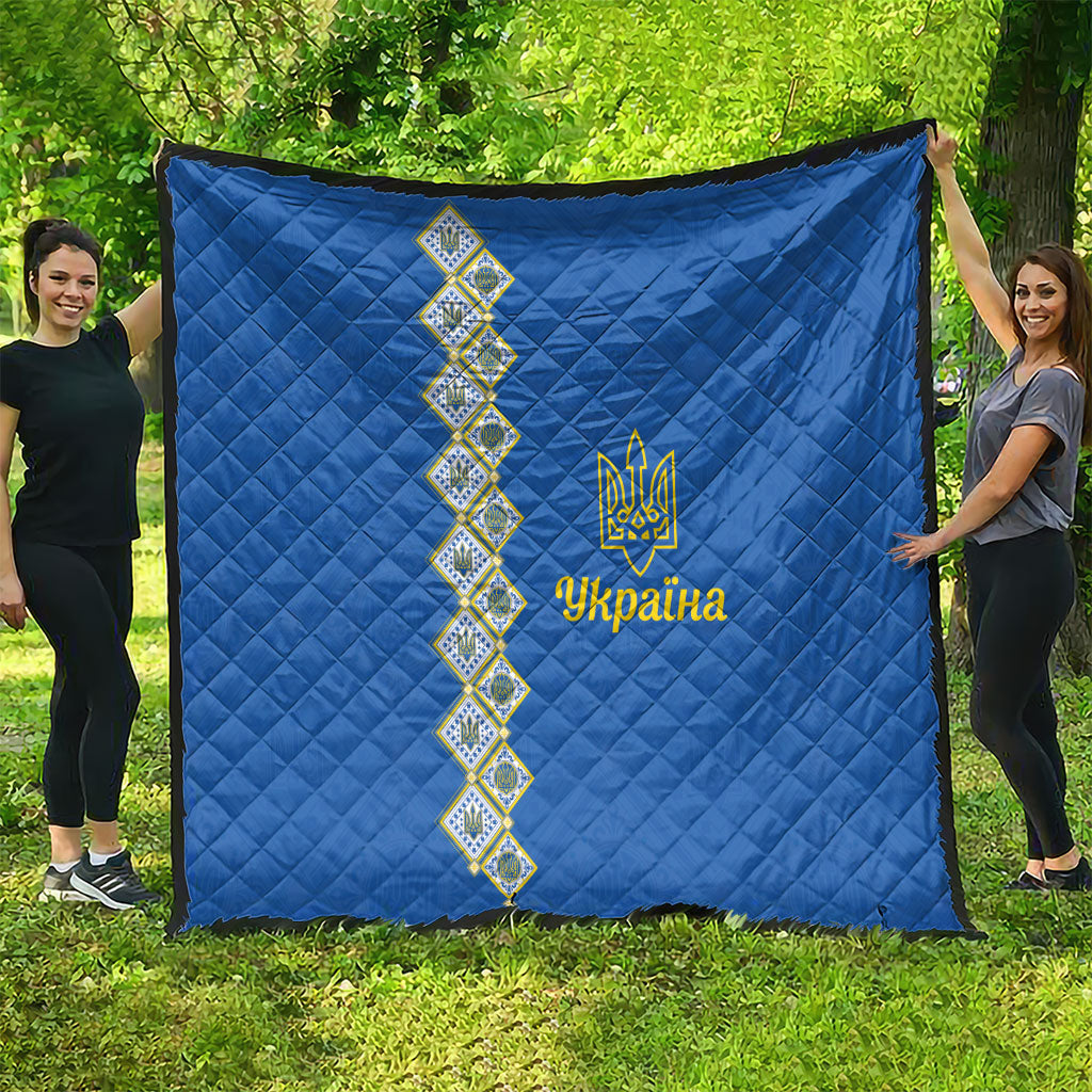 Ukrainian Tryzub Pattern Quilt