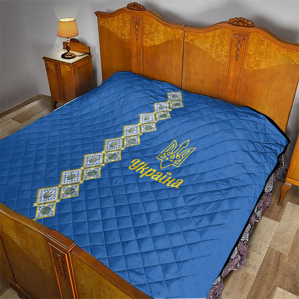 Ukrainian Tryzub Pattern Quilt