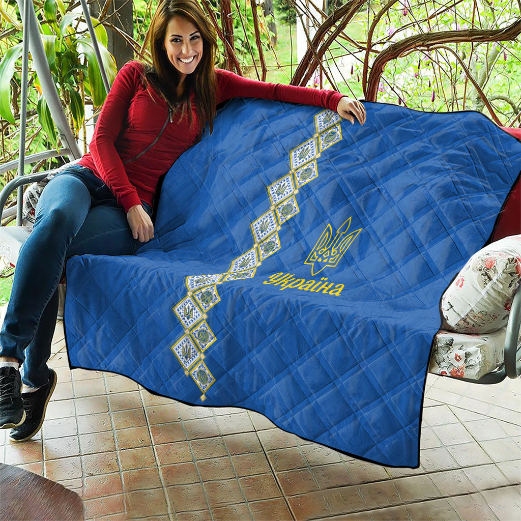 Ukrainian Tryzub Pattern Quilt