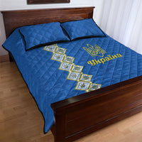 Ukrainian Tryzub Pattern Quilt Bed Set