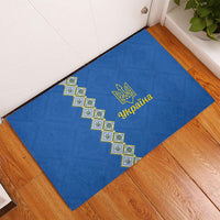 Ukrainian Tryzub Pattern Rubber Doormat