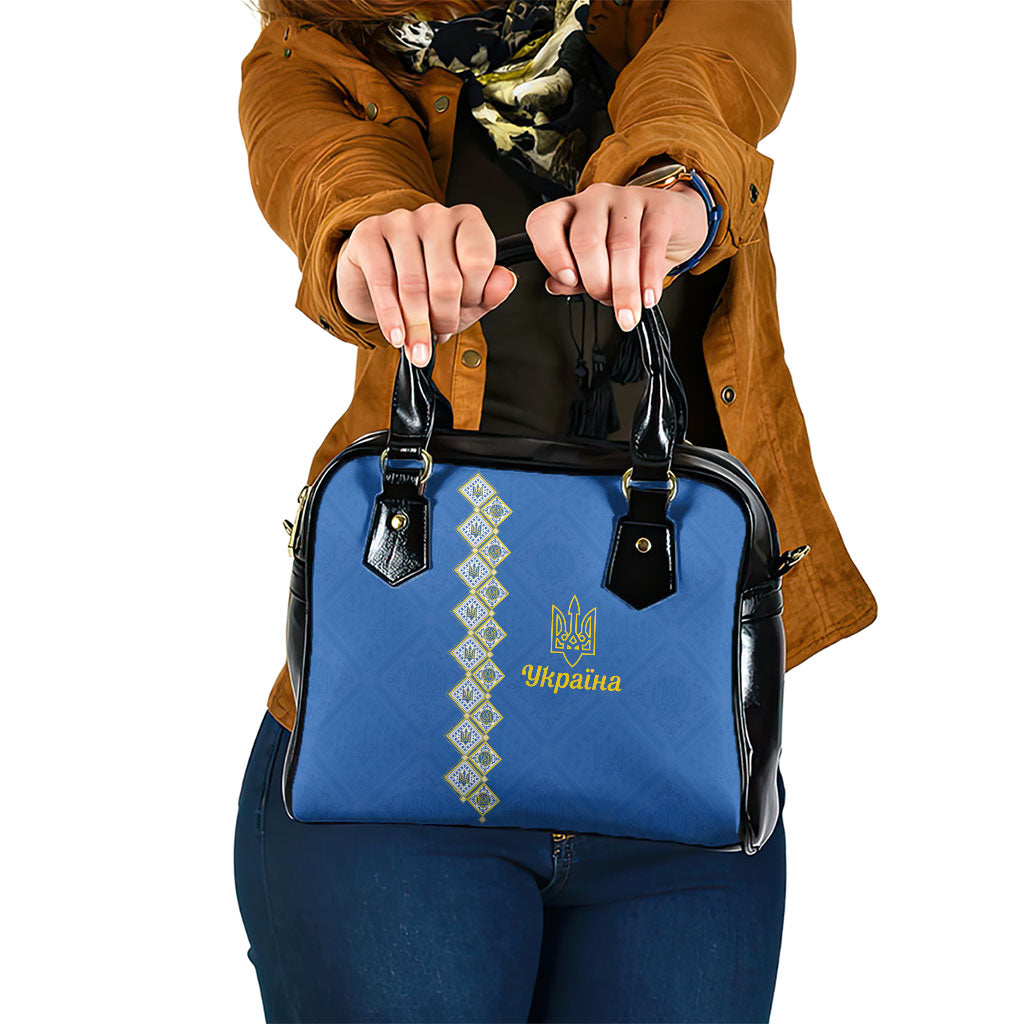 Ukrainian Tryzub Pattern Shoulder Handbag