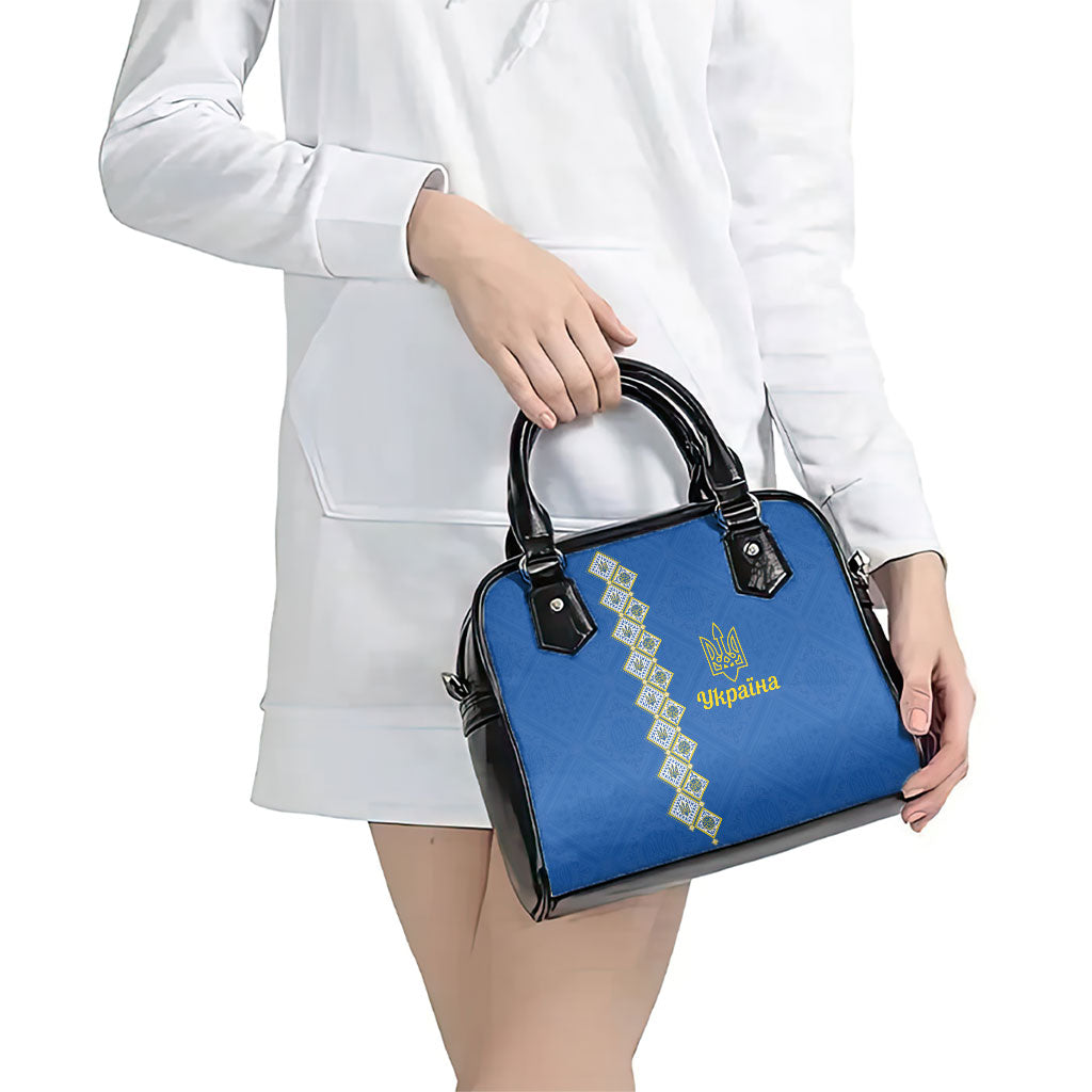 Ukrainian Tryzub Pattern Shoulder Handbag