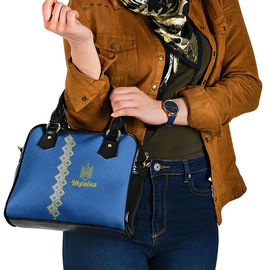 Ukrainian Tryzub Pattern Shoulder Handbag