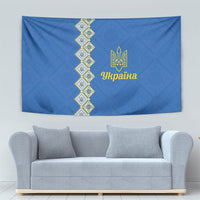Ukrainian Tryzub Pattern Tapestry