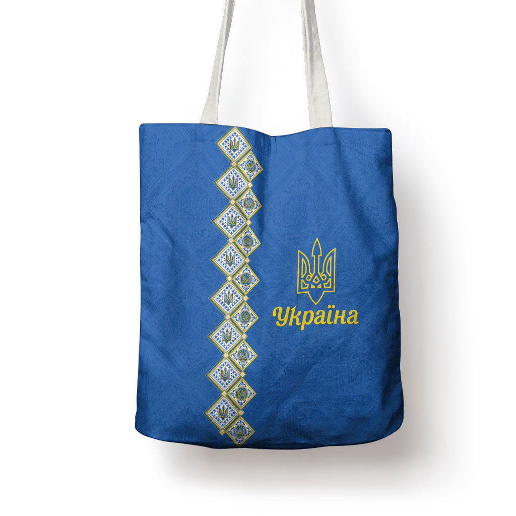 Ukrainian Tryzub Pattern Tote Bag