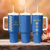 Personalised Ukrainian Tryzub Pattern Tumbler With Handle