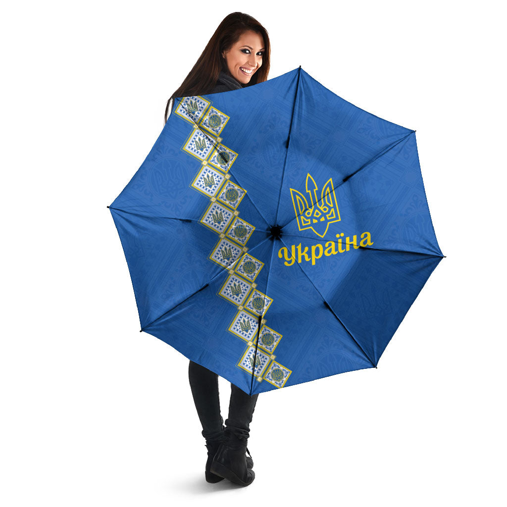 Ukrainian Tryzub Pattern Umbrella