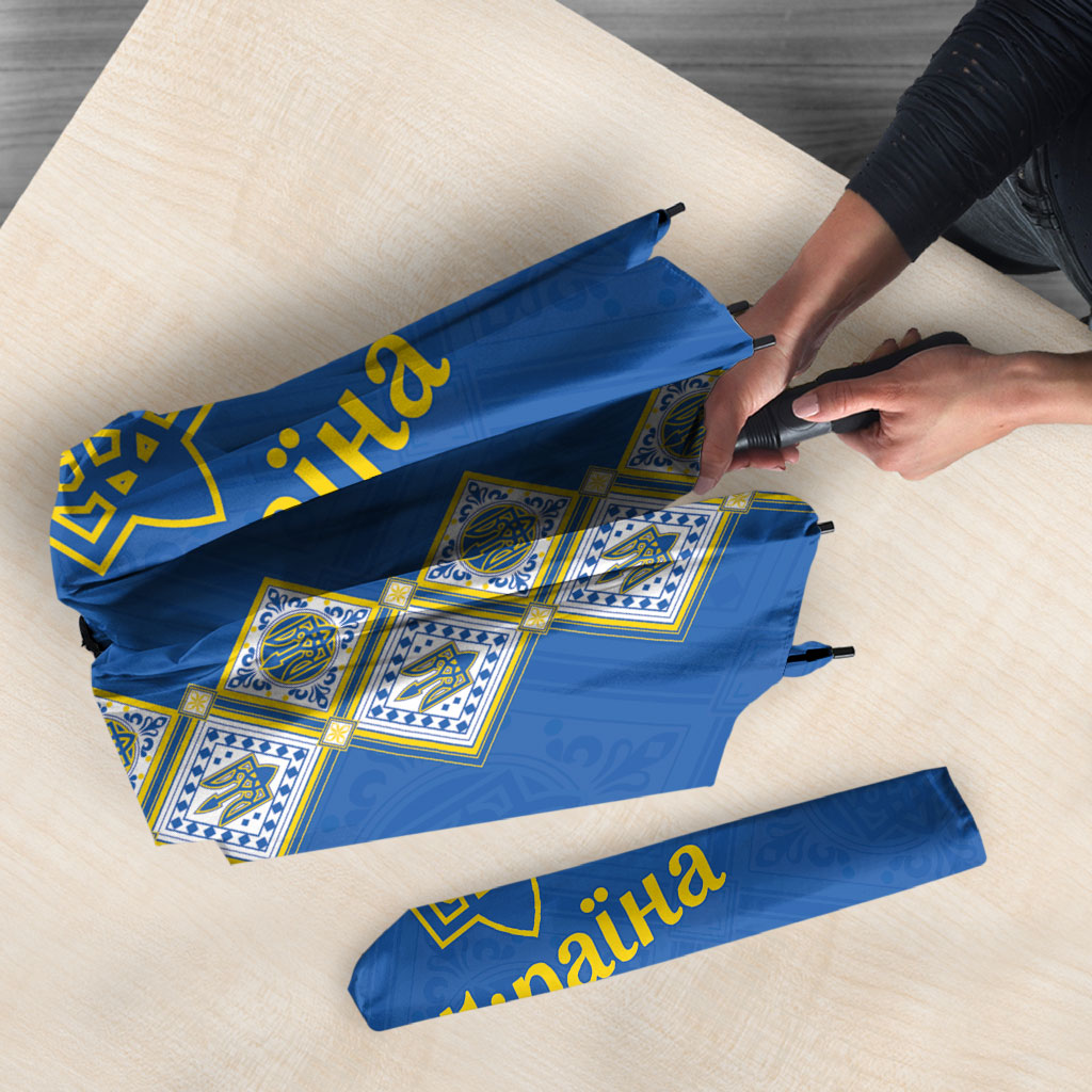 Ukrainian Tryzub Pattern Umbrella