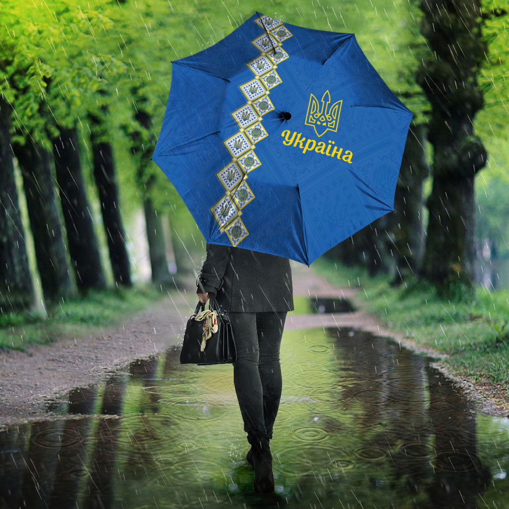 Ukrainian Tryzub Pattern Umbrella