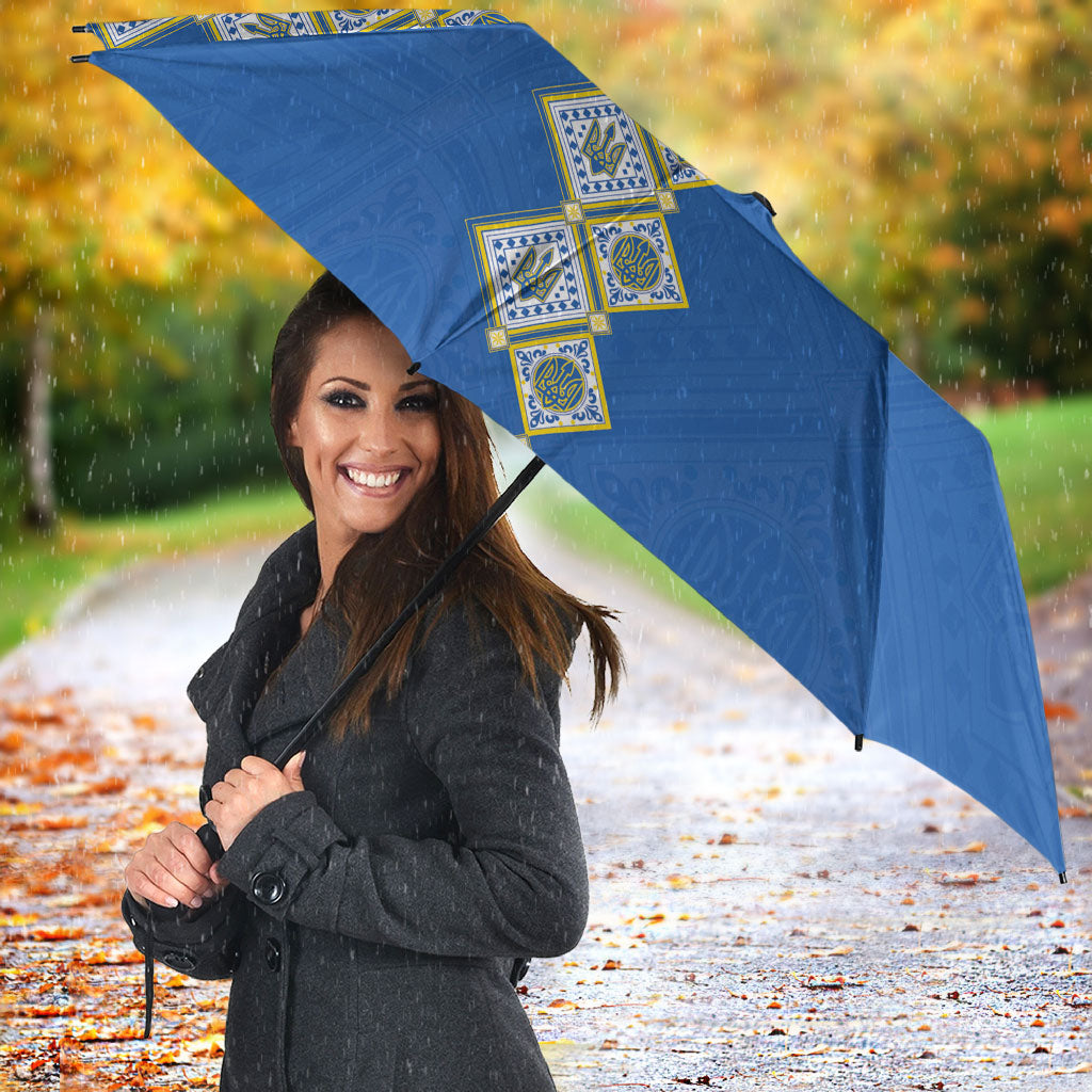 Ukrainian Tryzub Pattern Umbrella