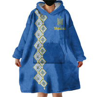 Personalised Ukrainian Tryzub Pattern Wearable Blanket Hoodie