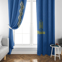 Ukrainian Tryzub Pattern Window Curtain
