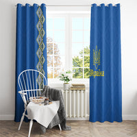 Ukrainian Tryzub Pattern Window Curtain