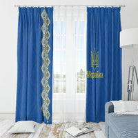 Ukrainian Tryzub Pattern Window Curtain