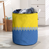 Ukraine Trident Symbol Laundry Basket Ukrainian Flag Inspired