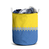 Ukraine Trident Symbol Laundry Basket Ukrainian Flag Inspired
