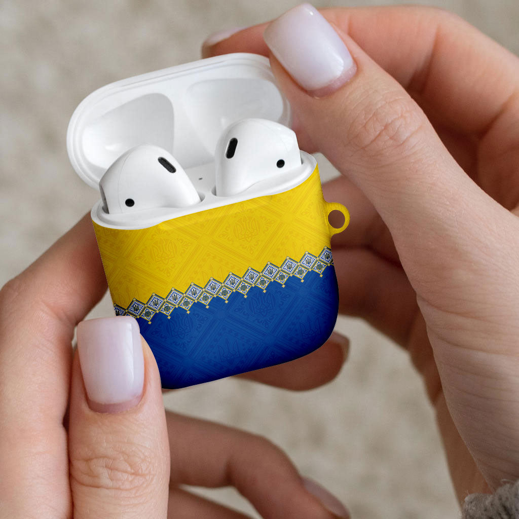 Ukraine Trident Symbol AirPods Case Ukrainian Flag Inspired