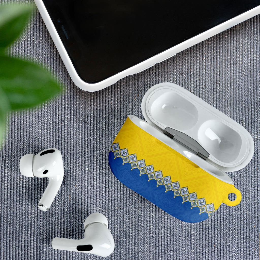 Ukraine Trident Symbol AirPods Case Ukrainian Flag Inspired