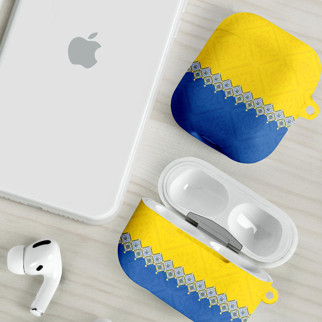Ukraine Trident Symbol AirPods Case Ukrainian Flag Inspired