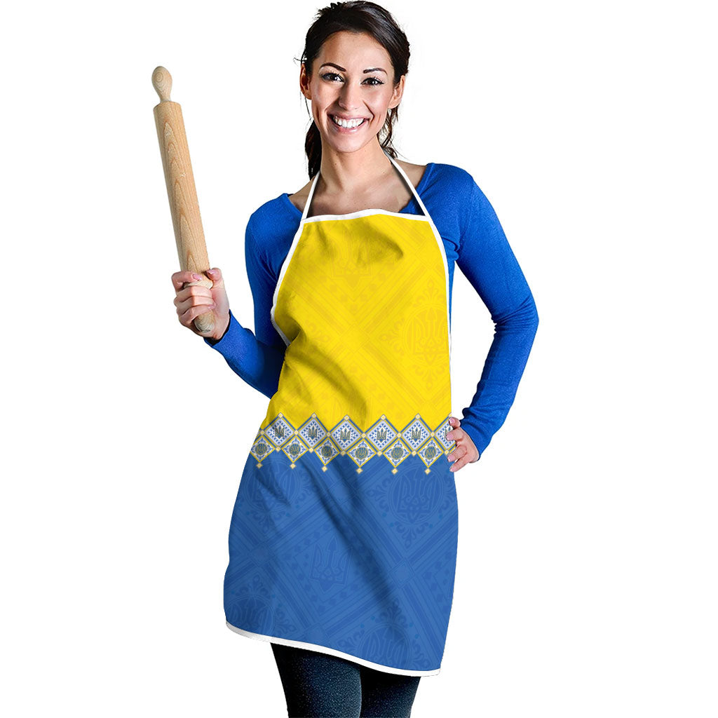 Ukraine Trident Symbol Apron Ukrainian Flag Inspired