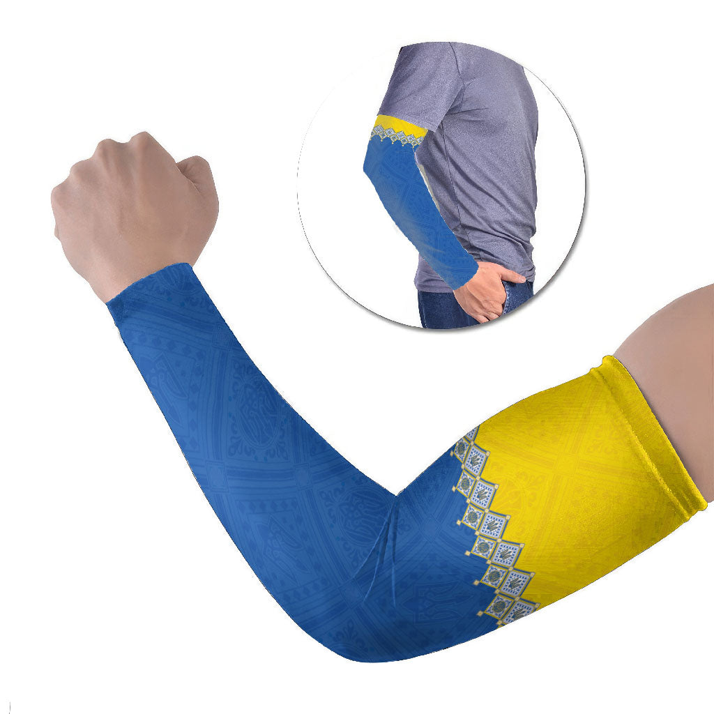 Ukraine Trident Symbol Arm Sleeves Ukrainian Flag Inspired