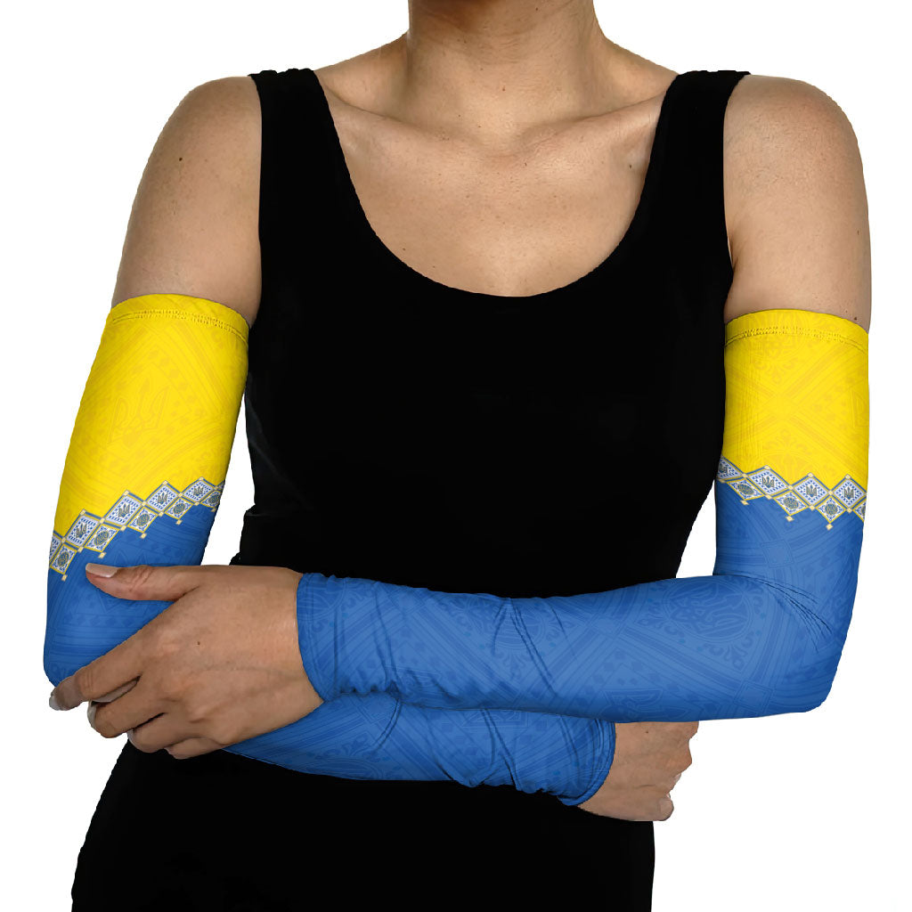 Ukraine Trident Symbol Arm Sleeves Ukrainian Flag Inspired