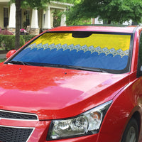 Ukraine Trident Symbol Auto Sun Shade Ukrainian Flag Inspired