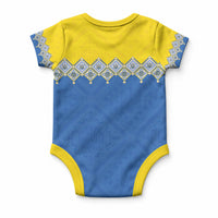Ukraine Trident Symbol Baby Onesie Ukrainian Flag Inspired