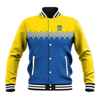 Ukraine Trident Symbol Baseball Jacket Ukrainian Flag Inspired