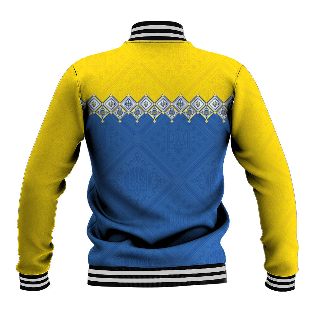 Ukraine Trident Symbol Baseball Jacket Ukrainian Flag Inspired