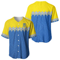 Ukraine Trident Symbol Baseball Jersey Ukrainian Flag Inspired