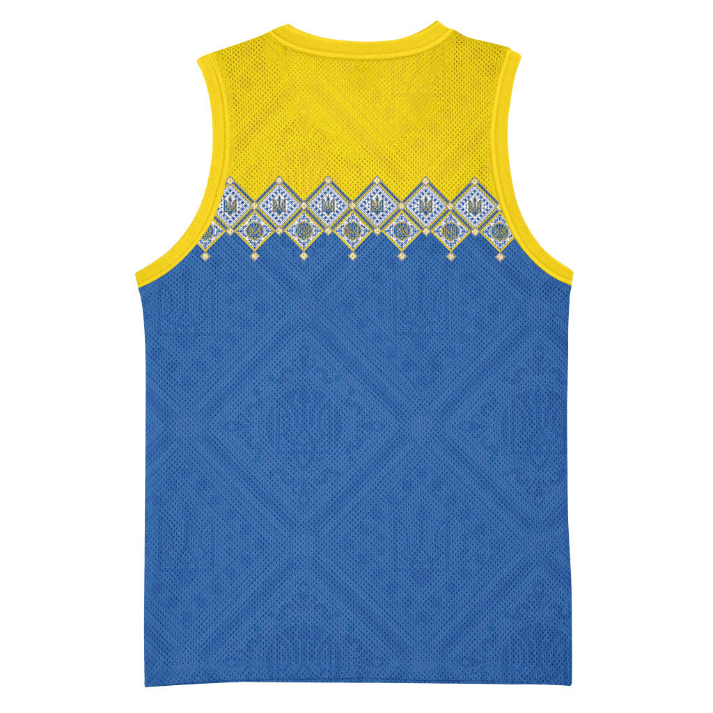 Ukraine Trident Symbol Basketball Jersey Ukrainian Flag Inspired