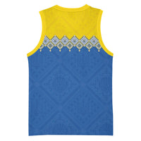 Ukraine Trident Symbol Basketball Jersey Ukrainian Flag Inspired