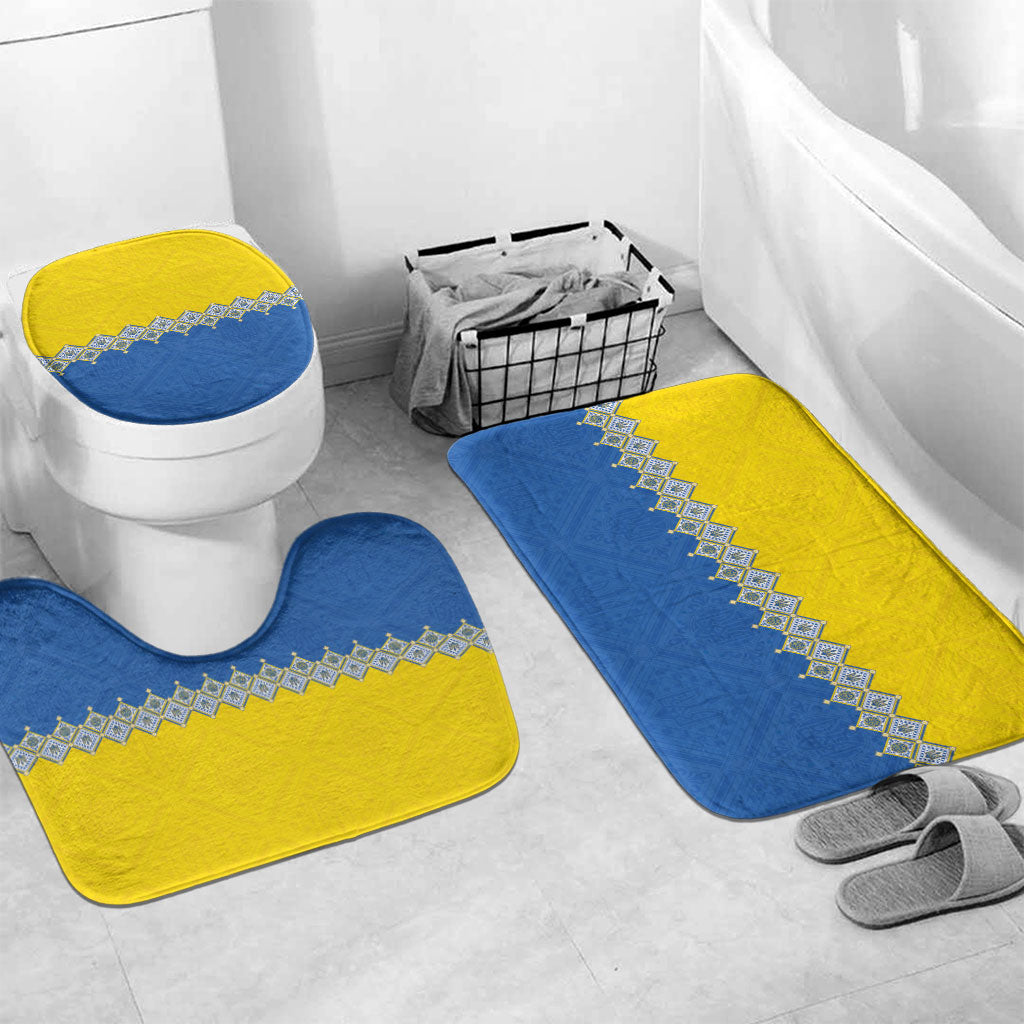 Ukraine Trident Symbol Bathroom Set Ukrainian Flag Inspired