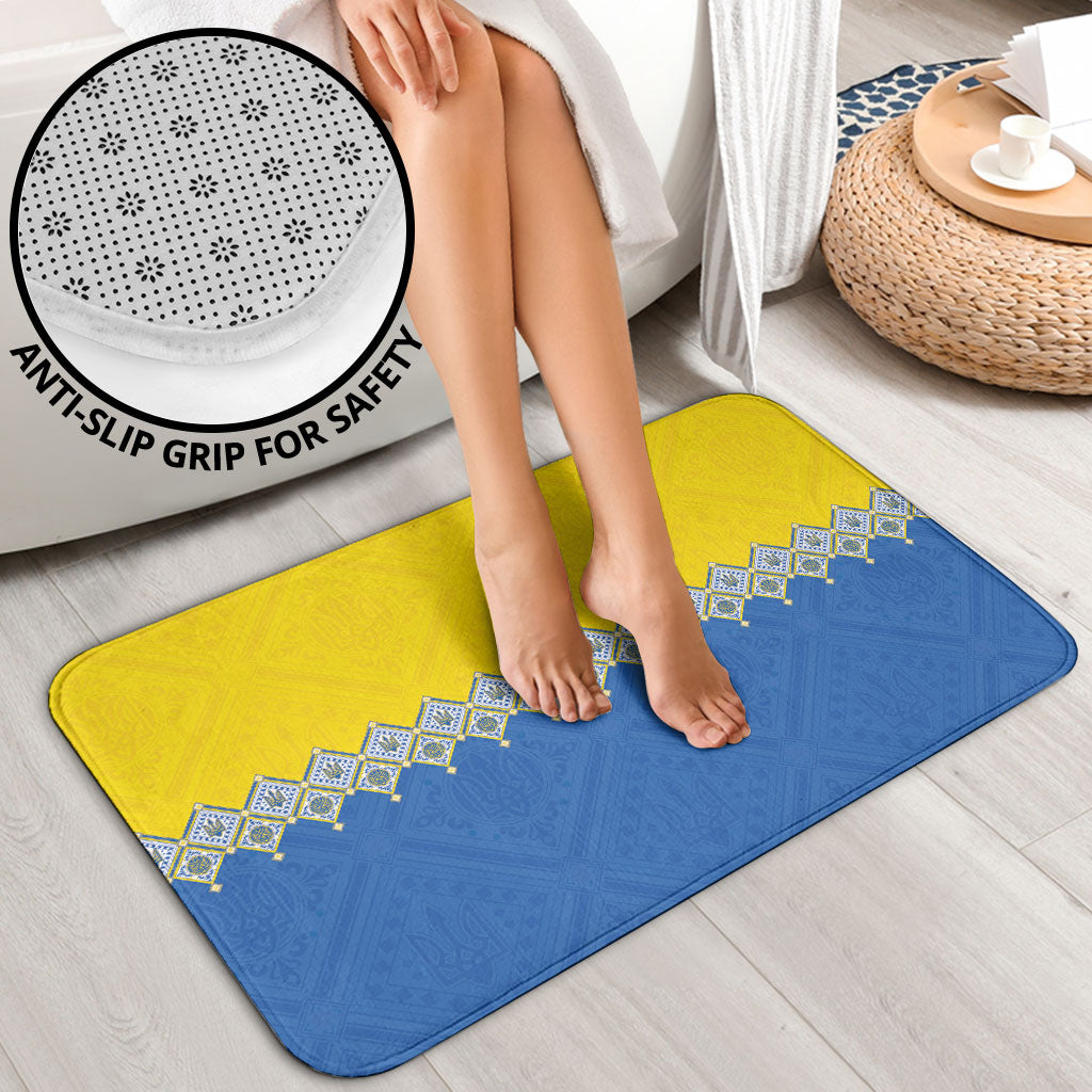 Ukraine Trident Symbol Bathroom Set Ukrainian Flag Inspired