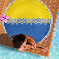 Ukraine Trident Symbol Beach Blanket Ukrainian Flag Inspired