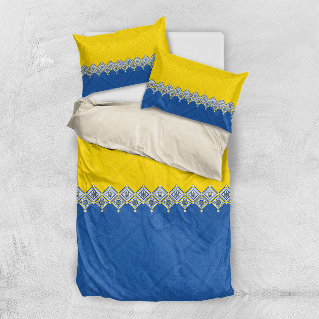 Ukraine Trident Symbol Bedding Set Ukrainian Flag Inspired