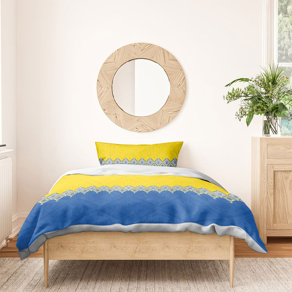 Ukraine Trident Symbol Bedding Set Ukrainian Flag Inspired