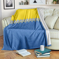 Ukraine Trident Symbol Blanket Ukrainian Flag Inspired