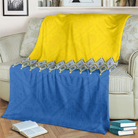 Ukraine Trident Symbol Blanket Ukrainian Flag Inspired