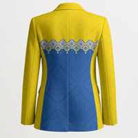 Ukraine Trident Symbol Blazer Ukrainian Flag Inspired