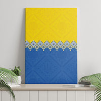 Ukraine Trident Symbol Canvas Wall Art Ukrainian Flag Inspired