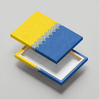 Ukraine Trident Symbol Canvas Wall Art Ukrainian Flag Inspired