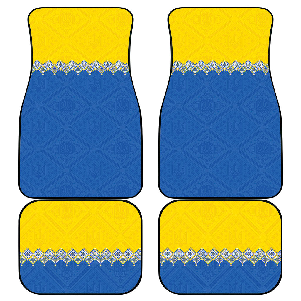 Ukraine Trident Symbol Car Mats Ukrainian Flag Inspired